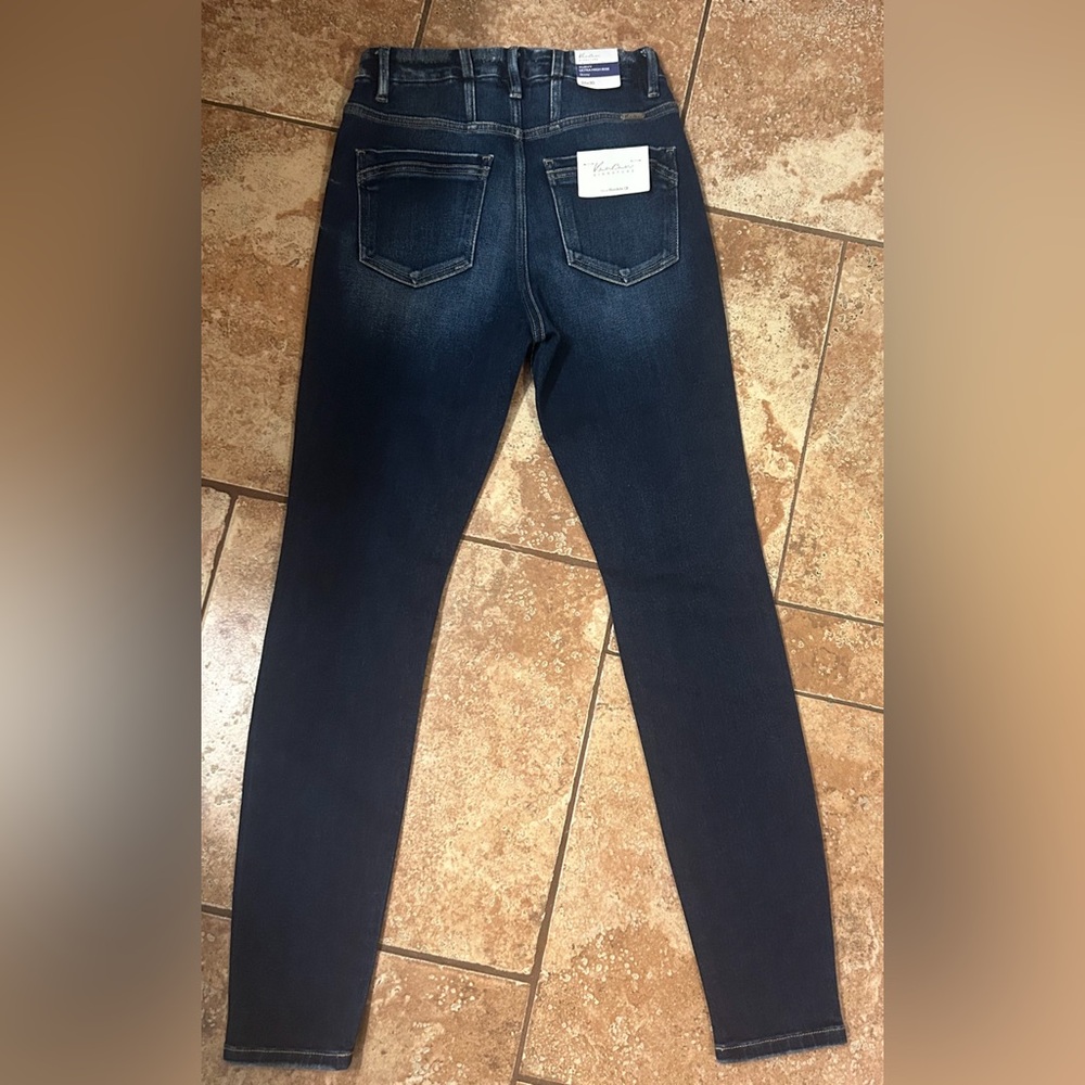 Kancan Sz 26x30 Kurvy Ultra High Rise Whiskered Distressed Skinny Jeans Stretchy - Picture 4 of 4